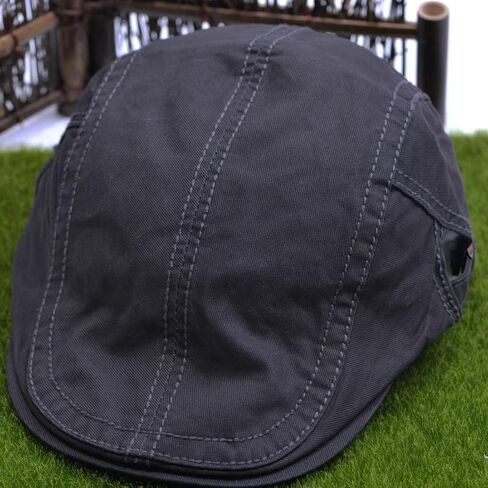 BLUEGLORY Cotton Adjustable Denim Distressed Flat Newsboy Caps for Men, Ivy Beret Cap, Cabbie Hat in Saudi Arabia