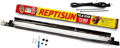 كارولينا أقفاص مخصصة للزواحف 22 بوصة T5HO UVB 24W + مصباح GU10 واحد، حزمة مع 10.0 UVB T5HO 24W 22 بوصة أنبوب فلورسنت لإضاءة الزواحف in Kuwait