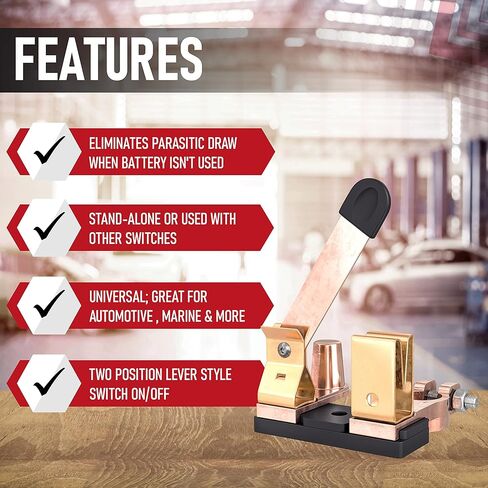 مجموعة مفاتيح البطارية الرئيسية مع براغي 12-48 فولت - مفتاح قطع الطاقة - فصل عازل البطارية للسيارات والشاحنات ومركبات RV والمعسكرات والقوارب - مقاومة للماء عند إيقاف التشغيل للسيارات، مفتاح بحري in Kuwait