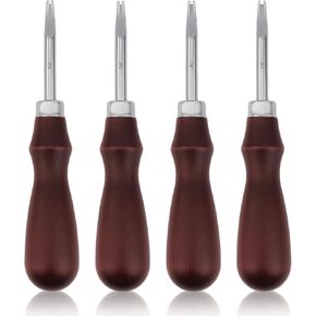 4 PCS Leather Edge Bevelers - Leather Beveler Tool for Edge Finishing and DIY Leathercraft, Leather Edge Beveler Tool Gift for Leather Artisans, DIY Enthusiasts (0.8mm,1mm,1.5mm, 2mm) in Kuwait