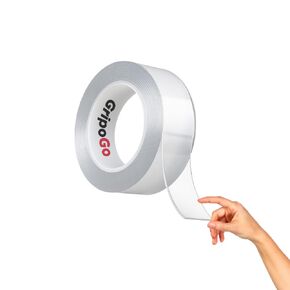 Nano Double-Sided Tape - Heavy-Duty Clear Mounting Tape, Removable & Reusable Gel Adhesive - Washable, Multipurpose Wall Tape for Poster Hanging, Rug Grip, DIY, Home & Office Use in Saudi Arabia