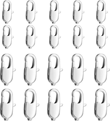 20PCS Lobster Claw Clasps, 316 Stainless Steel Lobster Clasps, Jewelry Clasps for Handmade Necklace, Bracelet, Keychains, DIY Jewelry Making Supplies(12mm,17mm) in Saudi Arabia