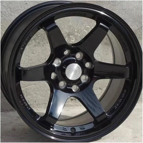 Alloy Wheels Rims Fit for Auto Cars Hoops 6 Spokes Aluminum Alloy Rim Tire 17、18、19、20inch TE37，Can Be Customized(4x100,ONE WHEEL_17IN.) in Saudi Arabia