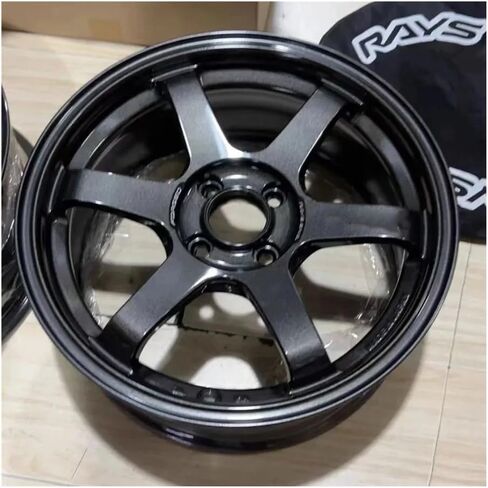 Alloy Wheels Rims Fit for Auto Cars Hoops 6 Spokes Aluminum Alloy Rim Tire 17、18、19、20inch TE37，Can Be Customized(4x100,ONE WHEEL_17IN.) in Saudi Arabia
