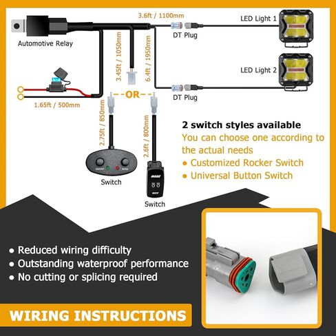 WeiSen Ditch Hood Light Mounting Brackets Kit with 3 Inch LED Light Pods Wiring Harness Compatible with Toyota 4Runner 2003-2009 in Saudi Arabia