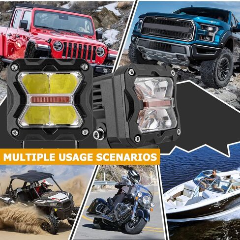 WeiSen Ditch Hood Light Mounting Brackets Kit with 3 Inch LED Light Pods Wiring Harness Compatible with Toyota 4Runner 2003-2009 in Saudi Arabia