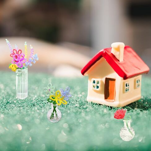 مجموعة باقة زهور مطرزة للمبتدئين: ديكور منزلي يمكنك صنعه بنفسك مع حامل مزهرية صغير وفيديو تعليمي - حرفة تخفيف التوتر للبالغين، ديكور مكتب، هدية عيد ميلاد للنساء in Kuwait