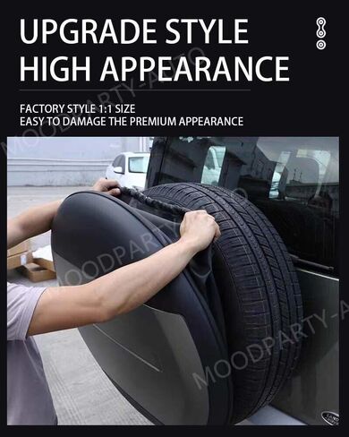 Grey Spare Tire Cover fits for Defender 110 90 130 2020 2021 2022 2023 2024 2025 ABS Spare Tyre Wheel Cover Protector in Saudi Arabia