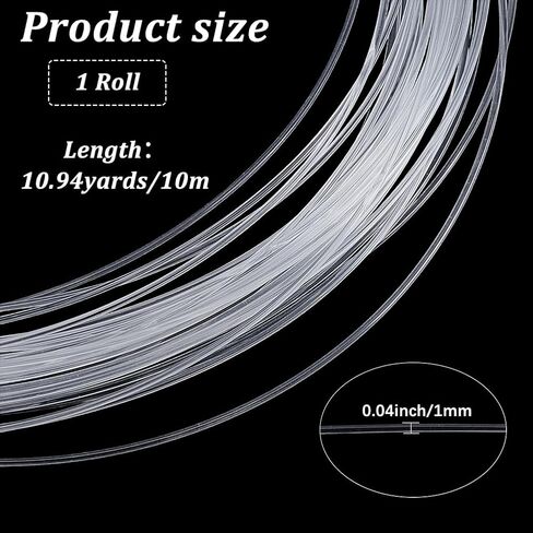 GORGECRAFT 10.9 Yards Clear Plastic Boning 1mm Transparent PVC Low Density Lightweight Corset Strips Sewing Webbing Bonings Roll for DIY Craft Wedding Dress Bridal Lingerie Handbag Supplies in Saudi Arabia