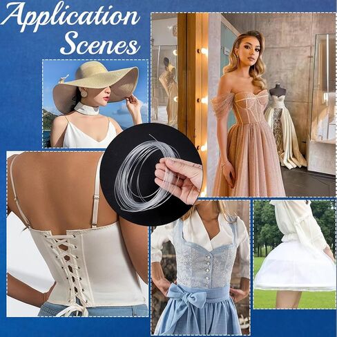 GORGECRAFT 10.9 Yards Clear Plastic Boning 1mm Transparent PVC Low Density Lightweight Corset Strips Sewing Webbing Bonings Roll for DIY Craft Wedding Dress Bridal Lingerie Handbag Supplies in Saudi Arabia