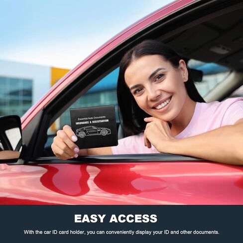 قطعتان من حامل تسجيل السيارة والتأمين، منظم صندوق القفازات المقاوم للماء لبطاقات السيارات مع إغلاق، حامل مستندات منظم لأوراق السيارة لمعظم السيارات (السيارة الكبيرة، بني) in Kuwait