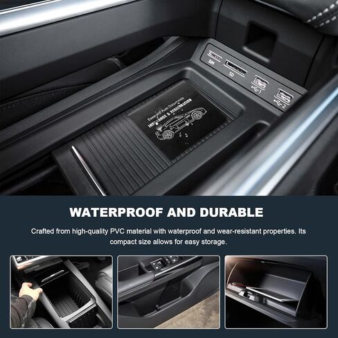 قطعتان من حامل تسجيل السيارة والتأمين، منظم صندوق القفازات المقاوم للماء لبطاقات السيارات مع إغلاق، حامل مستندات منظم لأوراق السيارة لمعظم السيارات (السيارة الكبيرة، بني) in Kuwait