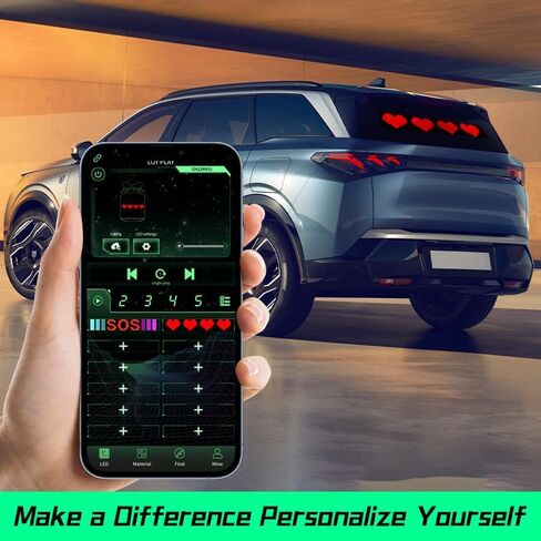 LED Devil's Eyes 2PCS Pack: Dual ojos led para carro (14x4 inch) – Programmable USB Power RGB Display for Cars, SUVs & Trucks | Easy Sync with Remote & App Settings in Saudi Arabia