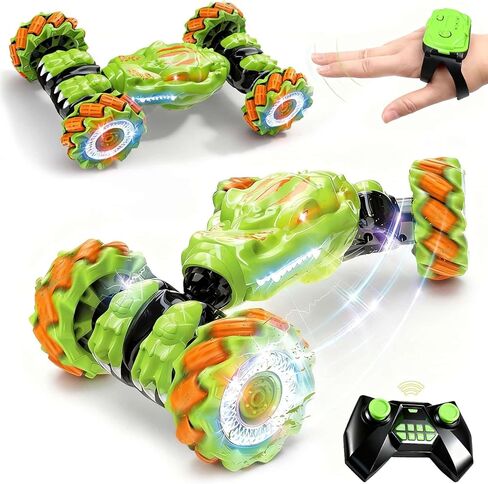 Gesture Sensing RC Stunt Car - Birthday for Boys, 6 7 8-12 13 14+ Year Old, 360 Rotating 4WD Twist Toys, Hand Controlled & Remote Control, with Light & Music in Saudi Arabia