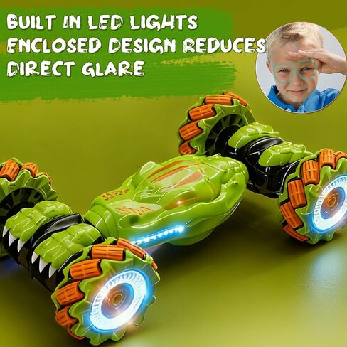 Gesture Sensing RC Stunt Car - Birthday for Boys, 6 7 8-12 13 14+ Year Old, 360 Rotating 4WD Twist Toys, Hand Controlled & Remote Control, with Light & Music in Saudi Arabia