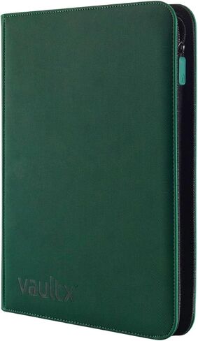 Vault X Premium Exo-Tec Zip Binder 9 جيوب، 20 صفحة مزدوجة الجوانب، 360 فتحة تحميل جانبية للوحة، أو تجميعها أو ألعاب بطاقات التداول، ألبوم مجلد الحماية in Kuwait