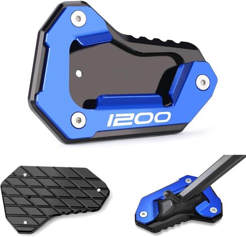 CNC Billet Aluminum Kickstand Side Stand Enlarger Pad Compatible with Triumph Tiger 1200 Explorer XR XRT XCX (2015-2025) Accessories (1200-red) in Saudi Arabia