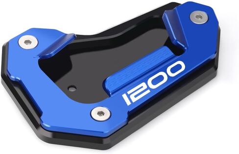 CNC Billet Aluminum Kickstand Side Stand Enlarger Pad Compatible with Triumph Tiger 1200 Explorer XR XRT XCX (2015-2025) Accessories (1200-red) in Saudi Arabia