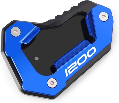 CNC Billet Aluminum Kickstand Side Stand Enlarger Pad Compatible with Triumph Tiger 1200 Explorer XR XRT XCX (2015-2025) Accessories (1200-red) in Saudi Arabia