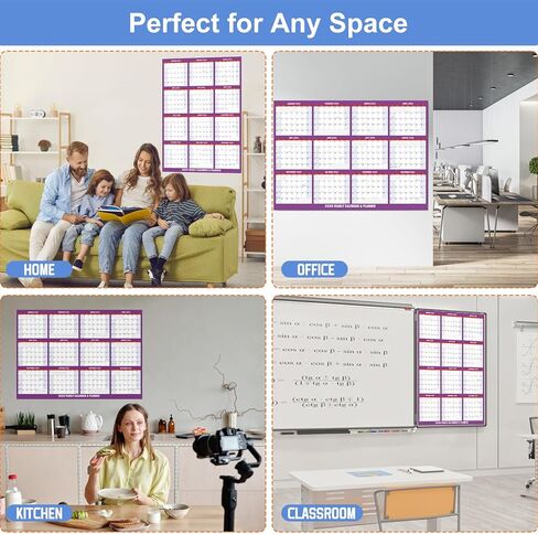 Wall Calendar 2026-32" x 48" Dry Erase Calendar for Wall, 12 Monthly Calendar From Jan to Dec, Reversible, Double Laminated 2026 wall Calendar, Extra Large Wall Calendar for Home Kitchen Office in Saudi Arabia