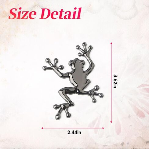 3D Metal Chrome Frog Shape Car Emblem, Highly Distinctive car Decals, Car Decal Sticker Side Rear Trunk Decoration Accessories, Unisex Frog Auto Parts in Saudi Arabia