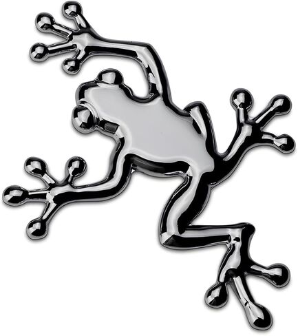3D Metal Chrome Frog Shape Car Emblem, Highly Distinctive car Decals, Car Decal Sticker Side Rear Trunk Decoration Accessories, Unisex Frog Auto Parts in Saudi Arabia