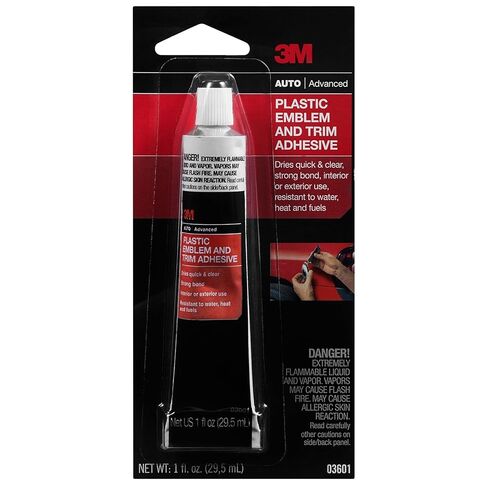 3M Plastic Emblem & Trim Adhesive (03601), 1 fl oz Tubes (Pack of 12) – Clear-Drying Auto Glue for Plastic and Metal Trim, Emblems, Moldings, Interior/Exterior Use, Quick-Setting, Weather-Resistant in Saudi Arabia