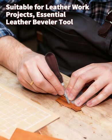 4 PCS Leather Edge Bevelers - Leather Beveler Tool for Edge Finishing and DIY Leathercraft, Leather Edge Beveler Tool Gift for Leather Artisans, DIY Enthusiasts (0.8mm,1mm,1.5mm, 2mm) in Kuwait