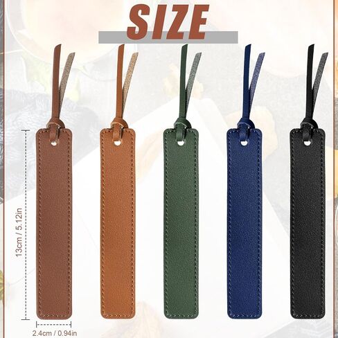 10 Pieces Leather Bookmarks Handmade Genuine Leather Page Markers Personalized Leather Bookmarks for Book Reading Bookworm Book Lovers Readers Writers Accessories (Brown) in Saudi Arabia