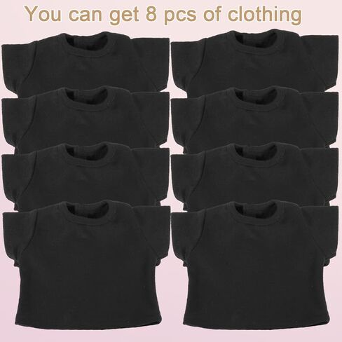 8 - Pack Light Blue Blank T - Shirts for 17 - 18 Inch Bears | Thick DIY Stuffed Animal Canvas Clothes (Blue) in Kuwait