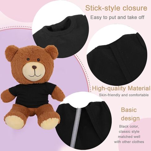 8 - Pack Light Blue Blank T - Shirts for 17 - 18 Inch Bears | Thick DIY Stuffed Animal Canvas Clothes (Blue) in Kuwait