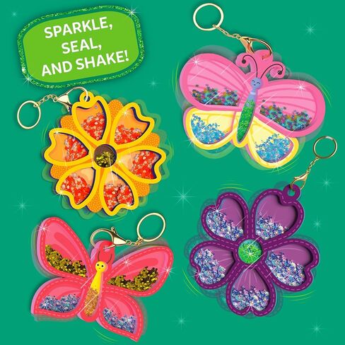 نشاط الفن والحرف من Skillmatics - مجموعة Shake-its، DIY Glitter Craft Kit مع سلاسل المفاتيح، ألعاب السفر الممتعة والإبداعية، هدايا الحفلات وهدايا عيد الميلاد للفتيات والفتيان الذين تتراوح أعمارهم بين 4، 5، 6، 7، 8، 9 in Saudi Arabia