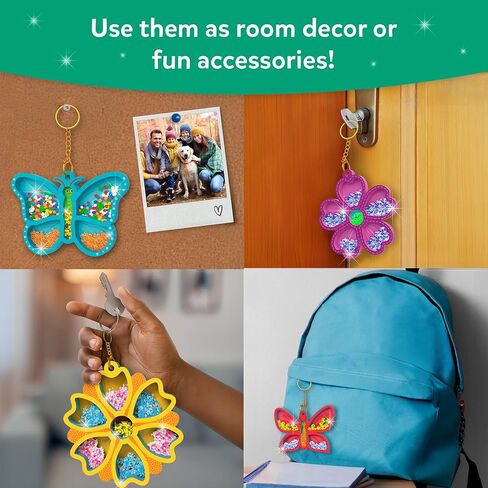 نشاط الفن والحرف من Skillmatics - مجموعة Shake-its، DIY Glitter Craft Kit مع سلاسل المفاتيح، ألعاب السفر الممتعة والإبداعية، هدايا الحفلات وهدايا عيد الميلاد للفتيات والفتيان الذين تتراوح أعمارهم بين 4، 5، 6، 7، 8، 9 in Saudi Arabia