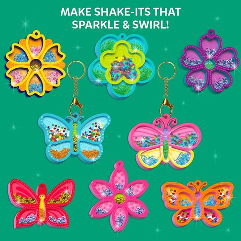 نشاط الفن والحرف من Skillmatics - مجموعة Shake-its، DIY Glitter Craft Kit مع سلاسل المفاتيح، ألعاب السفر الممتعة والإبداعية، هدايا الحفلات وهدايا عيد الميلاد للفتيات والفتيان الذين تتراوح أعمارهم بين 4، 5، 6، 7، 8، 9 in Saudi Arabia