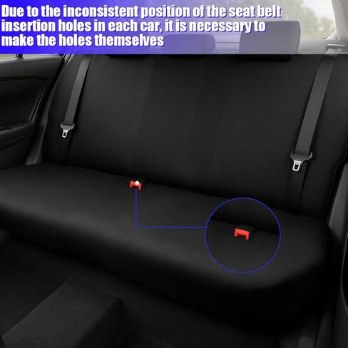 BESULEN Car Back Seat Cover, Dustproof Elastic Cloth Vehicle Rear Seat Bench Protector for Pets Kids, Waterproof Stretch Automobile Interior Accessories, Universal for Sedan Truck SUV (Black) in Saudi Arabia