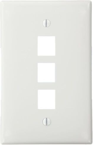 Leviton 41091-1TN QuickPort Midsize Wallplate, Single Gang, 1-Port, Light Almond in Saudi Arabia