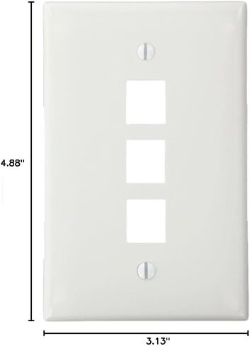 Leviton 41091-1TN QuickPort Midsize Wallplate, Single Gang, 1-Port, Light Almond in Saudi Arabia