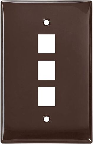 Leviton 41091-1TN QuickPort Midsize Wallplate, Single Gang, 1-Port, Light Almond in Saudi Arabia