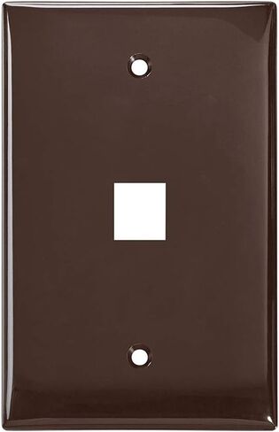 Leviton 41091-1TN QuickPort Midsize Wallplate, Single Gang, 1-Port, Light Almond in Saudi Arabia