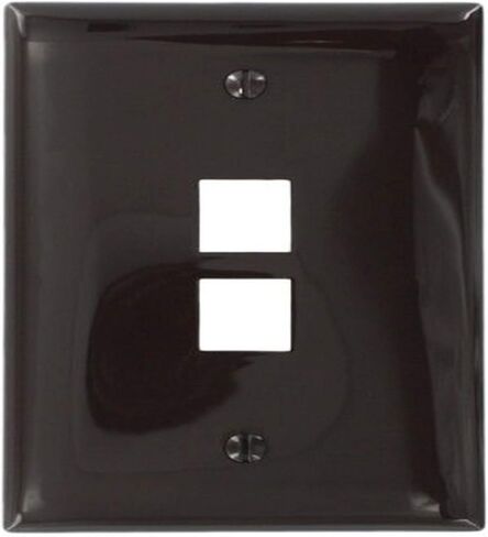 Leviton 41091-1TN QuickPort Midsize Wallplate, Single Gang, 1-Port, Light Almond in Saudi Arabia
