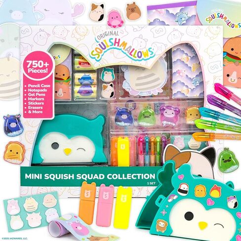 Squishmallows Original Mini Squish Squad Collection, Stationery Set, Over 750 Pieces in Saudi Arabia
