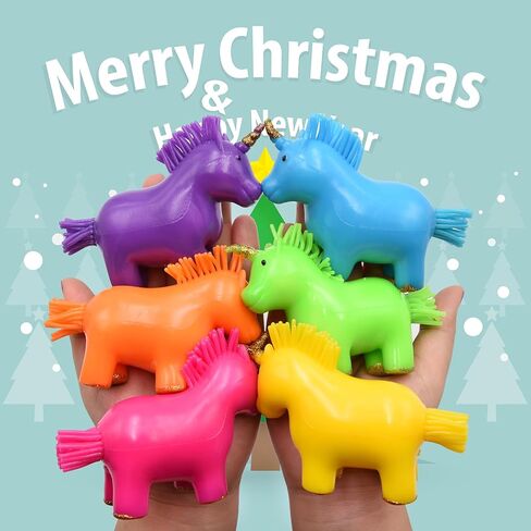 4 Pack Unicorn Stress Balls Toy Squishy Squeeze Toys for Kids Boys Girls Christmas Stocking Stuffers Birthday Valentines Day Card Prizes Party Favor Gifts in Saudi Arabia