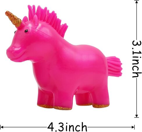 4 Pack Unicorn Stress Balls Toy Squishy Squeeze Toys for Kids Boys Girls Christmas Stocking Stuffers Birthday Valentines Day Card Prizes Party Favor Gifts in Saudi Arabia