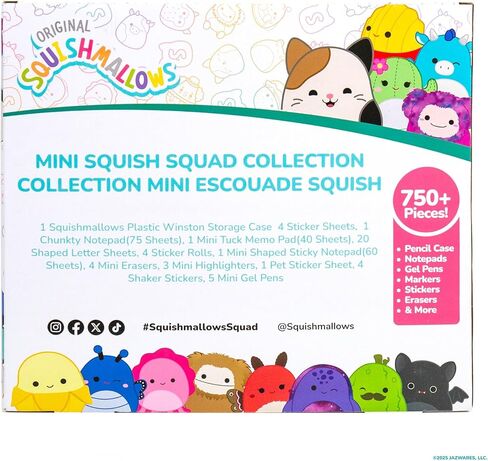 Squishmallows Original Mini Squish Squad Collection, Stationery Set, Over 750 Pieces in Saudi Arabia