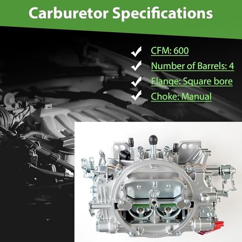 مكربن ​​1405 لسيارة Edelbrock Performance 600 Cfm 4 برميل مربع تتحمل خنق يدوي متوافق مع كورفيت سيلفرادو جي إم سي in Saudi Arabia