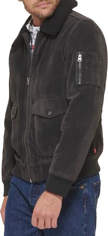 Levi's Men's Faux Suede Aviator Bomber Jacket in Kuwait
