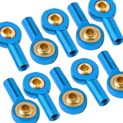 10PCS M2 Tie Rod End Ball Joint Aluminum Ball Head Holder 2mm Steering Linkage Head Joint 15mm Upgrade Parts Compatible with HSP Tamiya Mini 4WD RC Car Truck Crawler/Boat/Airplane Models in Saudi Arabia