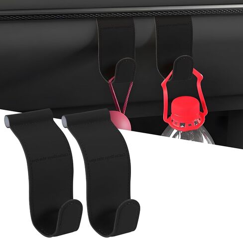 Hovom 2PCS Car Co-Pilot Glovebox Hooks, Anti-Scratch Auto Co-Pilot Glove Box Hanger Organizer, Vehicle Passenger Seat Hanging Storage Hook for Handbag Purse Umbrella, Car Accessories (Black) in Saudi Arabia