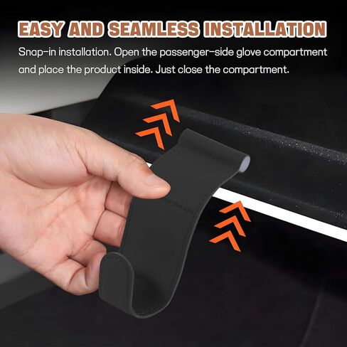 Hovom 2PCS Car Co-Pilot Glovebox Hooks, Anti-Scratch Auto Co-Pilot Glove Box Hanger Organizer, Vehicle Passenger Seat Hanging Storage Hook for Handbag Purse Umbrella, Car Accessories (Black) in Saudi Arabia