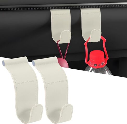 Hovom 2PCS Car Co-Pilot Glovebox Hooks، منظم شماعات صندوق قفازات مساعد الطيار الآلي المضاد للخدش، خطاف تخزين معلق لمقعد ركاب السيارة لمظلة حقيبة اليد، ملحقات السيارة (أسود) in Kuwait